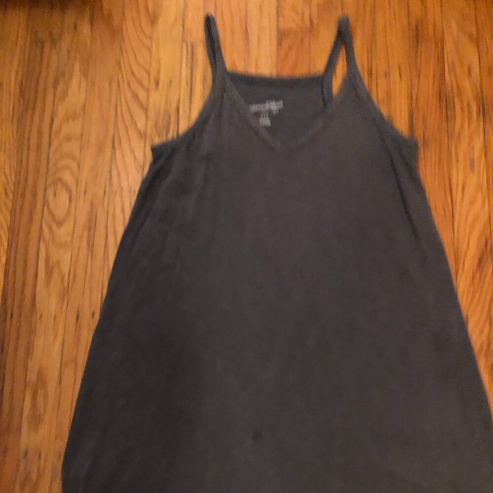 Gray Cotton T-Shirt Tank Top Dress